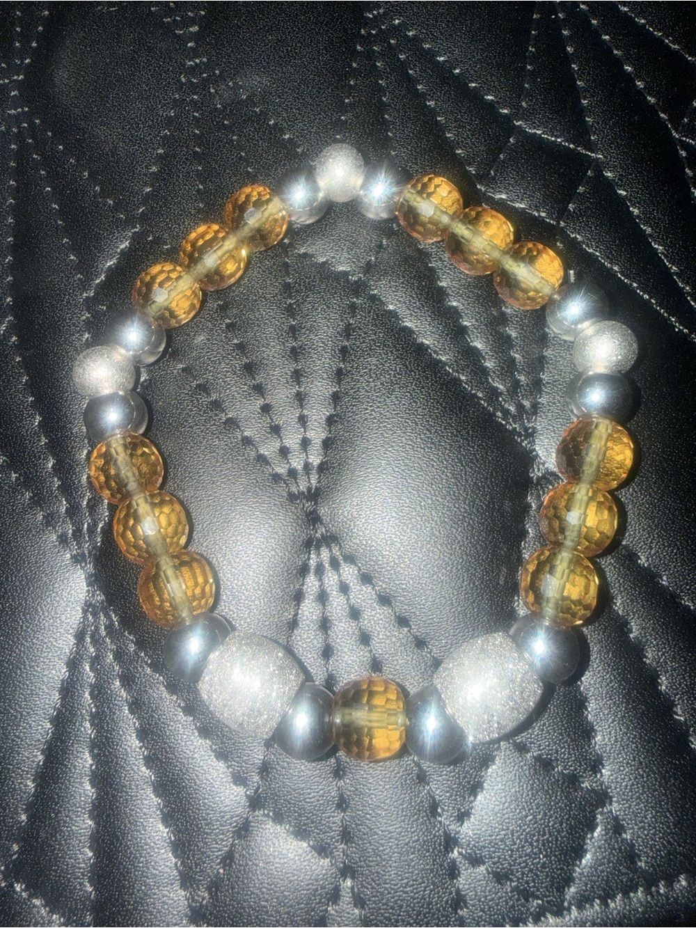Zultanite Turkish Faceted Color Change Stretch Bracelet - Picture 3 of 10